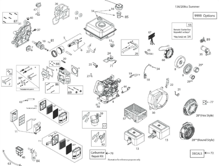 MITM 1-0221 Engine repair parts